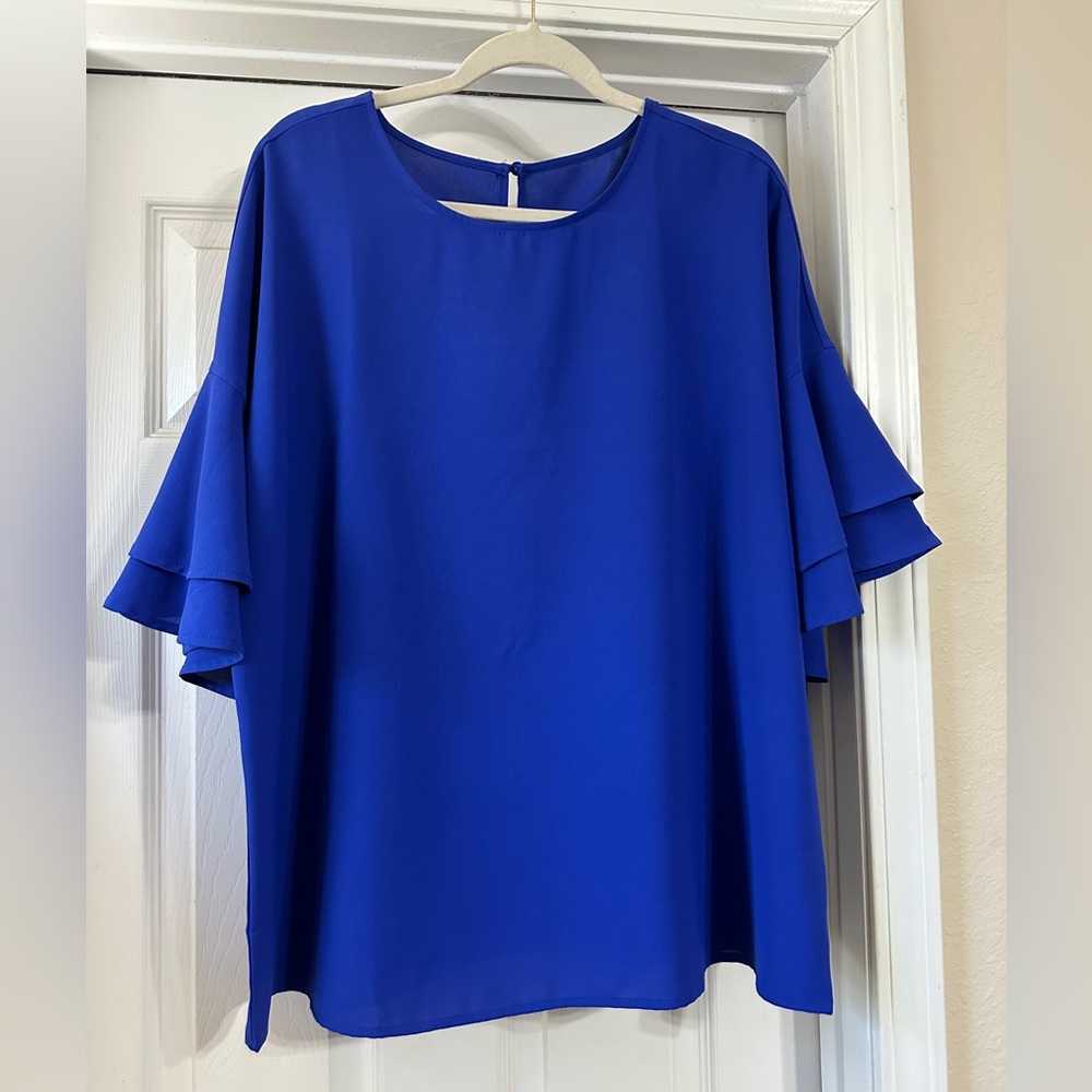 Elegant Blue Women's Top
